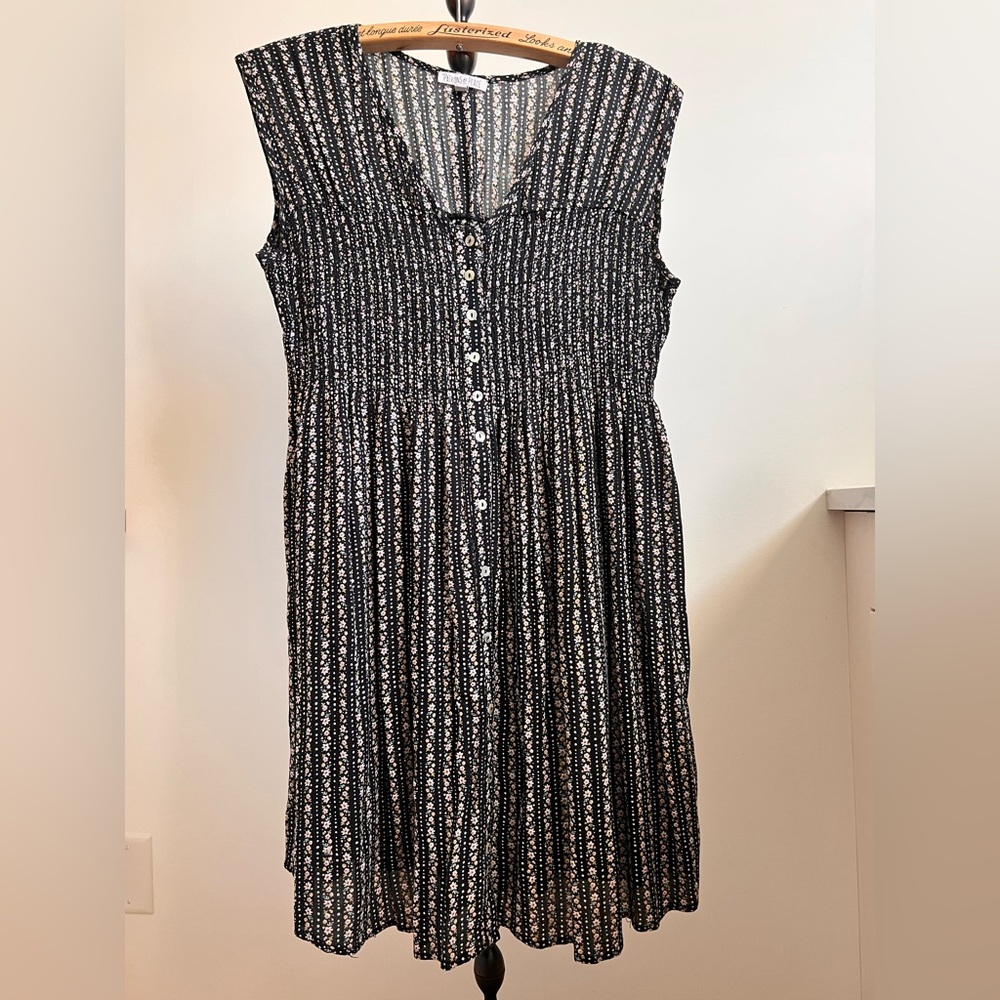 Patrons of Peace Black and White Midi Dress